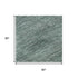 5' X 8' Teal Ivory And Gray Striped Washable Area Rug With UV Protection