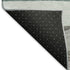 8' Teal Ivory And Gray Striped Washable Round Rug With UV Protection