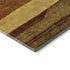 8' Terra Cotta Gold And Brown Striped Washable Round Rug With UV Protection