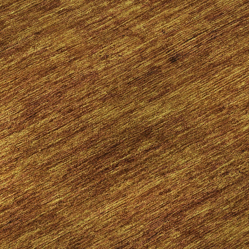 8' Terra Cotta Gold And Brown Striped Washable Round Rug With UV Protection