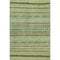 8' X 10' Artichoke Green Gray And Sage Striped Washable Area Rug With UV Protection