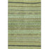 8' X 10' Artichoke Green Gray And Sage Striped Washable Area Rug With UV Protection