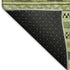 8' X 10' Artichoke Green Gray And Sage Striped Washable Area Rug With UV Protection