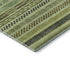 8' X 10' Artichoke Green Gray And Sage Striped Washable Area Rug With UV Protection