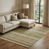 8' X 10' Beige Taupe And Brown Striped Washable Area Rug With UV Protection