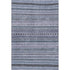5' X 8' Blue And Gray Striped Washable Area Rug With UV Protection