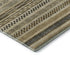 5' X 8' Chocolate Gray And Ivory Striped Washable Area Rug With UV Protection