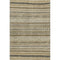 8' X 10' Chocolate Gray And Ivory Striped Washable Area Rug With UV Protection