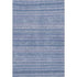 5' X 8' Denim Blue And Gray Striped Washable Area Rug With UV Protection