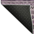 8' X 10' Plum And Gray Striped Washable Area Rug With UV Protection