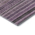 8' X 10' Plum And Gray Striped Washable Area Rug With UV Protection