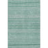 8' X 10' Turquoise And Teal Striped Washable Area Rug With UV Protection