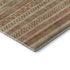 8' Terra Cotta Gold And Beige Striped Washable Round Rug With UV Protection