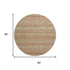 8' Terra Cotta Gold And Beige Striped Washable Round Rug With UV Protection