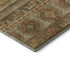 8' Beige Gold And Gray Medallion Washable Round Rug With UV Protection