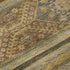 8' Beige Gold And Gray Medallion Washable Round Rug With UV Protection