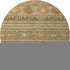 8' Beige Gold And Gray Medallion Washable Round Rug With UV Protection