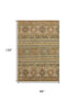 8' X 10' Beige Gold And Gray Medallion Washable Area Rug With UV Protection
