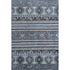 5' X 8' Blue Ivory And Gray Medallion Washable Area Rug With UV Protection