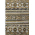 5' X 8' Chocolate Ivory And Gray Medallion Washable Area Rug With UV Protection