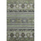 5' X 8' Fern Green Ivory And Gray Medallion Washable Area Rug With UV Protection