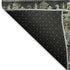 9' X 12' Fern Green Ivory And Gray Medallion Washable Area Rug With UV Protection
