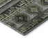 9' X 12' Fern Green Ivory And Gray Medallion Washable Area Rug With UV Protection