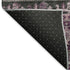 8' Purple Gray And Ivory Medallion Washable Round Rug With UV Protection