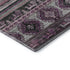 8' Purple Gray And Ivory Medallion Washable Round Rug With UV Protection