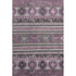 9' X 12' Purple Gray And Ivory Medallion Washable Area Rug With UV Protection