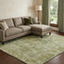 8' X 10' Artichoke Green And Ivory Abstract Washable Area Rug With UV Protection