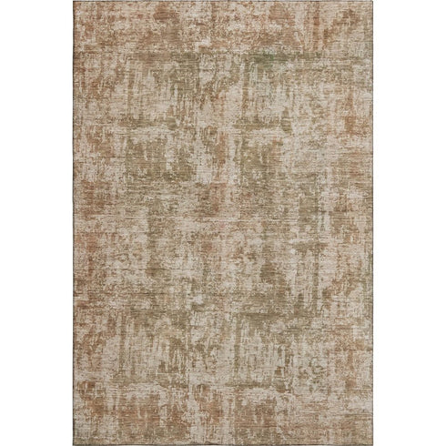 5' X 8' Beige And Taupe Abstract Washable Area Rug With UV Protection
