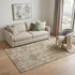 5' X 8' Beige And Taupe Abstract Washable Area Rug With UV Protection