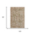 8' X 10' Beige And Taupe Abstract Washable Area Rug With UV Protection