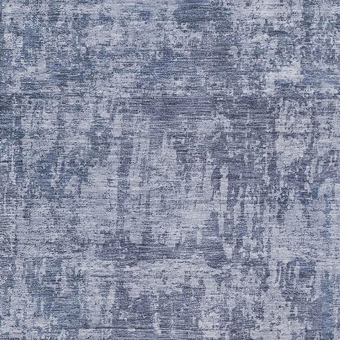 5' X 8' Blue And Ivory Abstract Washable Area Rug With UV Protection