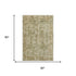5' X 8' Taupe And Beige Abstract Washable Area Rug With UV Protection