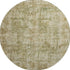 8' Taupe And Beige Abstract Washable Round Rug With UV Protection