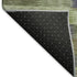 8' Artichoke Green Purple And Taupe Striped Washable Round Rug With UV Protection