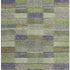 8' X 10' Artichoke Green Purple And Taupe Striped Washable Area Rug With UV Protection
