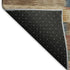 8' X 10' Beige Blue And Gold Striped Washable Area Rug With UV Protection