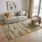 5' X 8' Brown Beige And Gray Striped Washable Area Rug With UV Protection