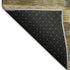 8' Brown Beige And Gray Striped Washable Round Rug With UV Protection