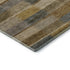 8' Brown Beige And Gray Striped Washable Round Rug With UV Protection