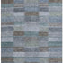 5' X 8' Blue Teal And Brown Striped Washable Area Rug With UV Protection