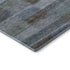 8' X 10' Blue Teal And Brown Striped Washable Area Rug With UV Protection
