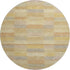 8' Wheat Beige And Gray Striped Washable Round Rug With UV Protection