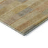8' Wheat Beige And Gray Striped Washable Round Rug With UV Protection