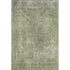 8' X 10' Artichoke Green Gray And Silver Abstract Washable Area Rug With UV Protection
