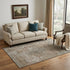 5' X 8' Beige Gray And Khaki Abstract Washable Area Rug With UV Protection