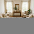 8' Beige Gray And Khaki Abstract Washable Round Rug With UV Protection